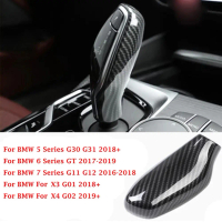 ฝาครอบหัวเปลี่ยนคันเกียร์พร้อมผิวคาร์บอนไฟเบอร์สำหรับ BMW 5 Series G30 G31