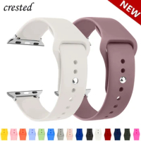 strap For Apple Watch band 44mm 40mm 45mm 41mm 38mm 42mm 49mm Silicone Sport bracelet iWatch series se 9 8 7 6 5 3 ultra 2 bands