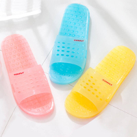 果凍拖鞋女粉夏季浴室洗澡防滑平跟硬底水晶塑料居家涼拖鞋可外穿