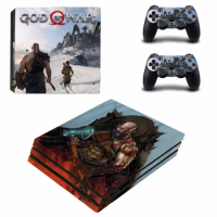God of War 4 PS4 Pro Skin Sticker For Sony PlayStation 4 Pro Console and Controller For Dualshock 4 PS4 Pro Stickers Decal Vinyl