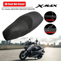 For Yamaha XMAX300 XMAX150 XMAX125 Rear Seat Cowl Cover Waterproof Insulation Net 3D Mesh Net Protector Motorcycle Accessories