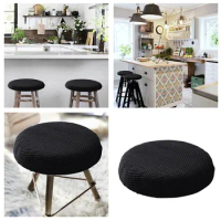 Stool Cover Bar Round Swivel Chair Covers Universal Stool Cover Coffee Shop Seat Cushion Protector Washable Stool Covers