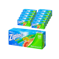 【Ziploc 密保諾】密保諾 三明治袋精巧包 50入/盒(箱購12盒)