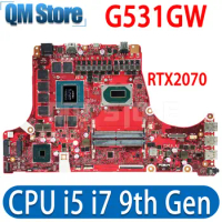 G531GW G531GU Mainboard For ASUS S5D S7D G531GV G531GD G731G G531G Laptop Motherboard I5 I7 9th Gen GTX1660Ti RTX2060 RTX2070