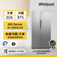 Whirlpool惠而浦 Space Sense 590公升 對開門冰箱 WHX620SS