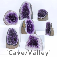 Natural Amethyst Cave Valley Geode Crystal Quartz Cluster Dream Specimen Energy Healing Thunder Egg Wholesale