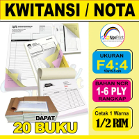 TEMPAT CETAK NOTA/ KWITANSI/ SURAT JALAN/ KOP/ uk.F4:4 (10x16cm) Buku Paper