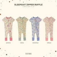 BOHOPANNA - SHORT SLEEPSUIT ZIPPER RUFFLE - JUMPSUIT BAYI 1Y CLARA