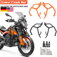 Motorcycle Accessories Lower Engine Guard Crash Bars Frame Protector Bumper for KTM 790 Adventure ADV R 2019 2020 Black Orange