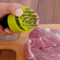 松肉針 家用斷筋嫩肉器松肉針敲肉錘不銹鋼牛排扎孔器豬皮插釘扣豬肉叉【MJ12727】
