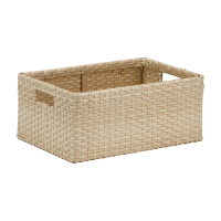 INDEX LIVING MALL ตะกร้าสาน รุ่นบล็อก ขนาด 22.5 x 14.5 x 14 ซม. - สีธรรมชาติ