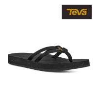 TEVA 女拖鞋 輕量夾腳拖鞋/水鞋/雨鞋 ReFlip Strappy 原廠(黑色-TV1134350BLK)