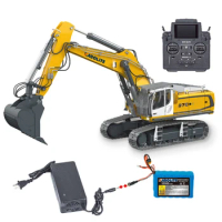1/14 Kabolite Finished K970 Hydraulic Digger HUINA Metal Tracked RC Excavator With Light Sound Car Toys Painted Model TH18068