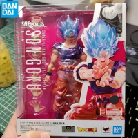 In Stock Original Bandai S.h.figuarts Jump V30th Dragon Ball Z Shf Super Saiyan God Son Goku Ssgss Kaio-ken Anime Toys Gifts