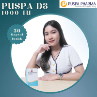 Puspa D3 1000 - Vitamin D3 1000 IU - isi 30 soft capsule - Untuk kesehatan Tulang - BPOM No. SD21132