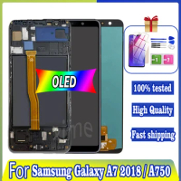Tested Super Amoled For Samsung Galaxy A7 2018 A750 LCD Touch Display Screen For Samsung A750 SM-A750F Digitizer Assembly Parts