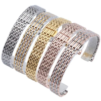 Stainless Steel Watchband 12mm 14mm 16mm 18mm 20mm 22mm For Longine CITIZEN Women's Wrist Metal Watch Bracelet Strap