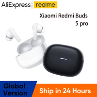 Global Version Redmi Buds 5 Pro TWS Bluetooth 5.3 52dB Noise Cancellation Hi-Res Audio LDAC Sound Wireless Earphone Hi-Fi Sound