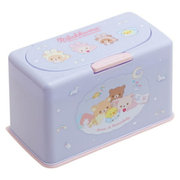 小禮堂 拉拉熊 方形按壓彈蓋口罩盒 (藍嬰兒款)