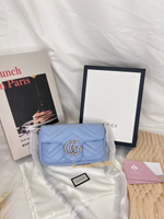 歐美代購🇺🇸台灣現貨 GUCCI GG Marmont 牛皮掀蓋郵差包 信封包 斜背包 馬夢