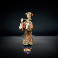Patung wanita cantik keramik klasik, patung seni wanita patung kecil Aksesori dekorasi rumah Cina kerajinan kreatif
