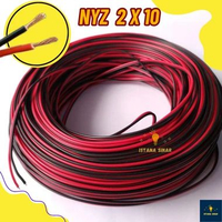NYZ 2x10 kabel merah hitam serabut 2 jalur kabel elektronik dan otomotif aksesoris lampu ukuran 2 x 