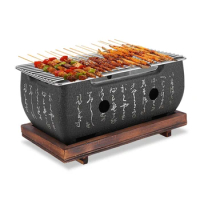 Portable BBQ Grill Outdoor Travel Camping Picnic Stove Korean Japanese Food Carbon Furnace BBQ Plate Roasting Meat Tools Grill