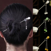 Vintage Chinese Style Hanfu Hair Stick Women Metal Flower Hair Fork Chopsticks Flower Hairpin Woman Hair Jewelry Accessories