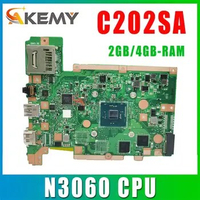 C202SA Notebook Mainboard For ASUS C202SA C202S Laptop Motherboard With N3060 2GB/4GB-RAM EMMC-16G Maintherboard
