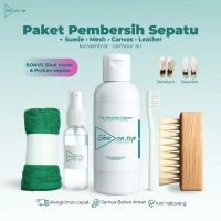 NEW Shoe On Top Pembersih Sepatu Kanvas Suede Leather Mesh Putih dan Warna | Paket Hemat 100ml