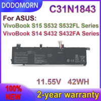 DODOMORN New C31N1843 Battery For ASUS VivoBook X432FA X532FL S14 S432 S432FA S432FL S15 S532 S532FA S532FL 0B200-03430000