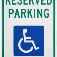 Disabled parking wheelchairs, metal signs, retro metal wall decorations, art tattered elegant gifts.