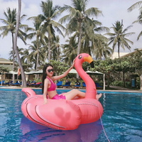 超大火烈鳥游泳圈女獨角獸充氣水上坐騎成人大人漂浮床浮排墊