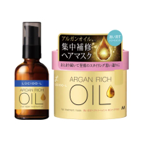 【LUCIDO-L 樂絲朵-L】摩洛哥護髮油60ml+護髮膜220g(修護型)