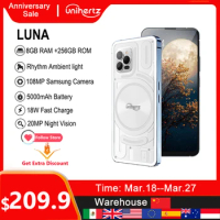 Unihertz Luna 8GB 256GB Smartphone 108MP G99 Mobile Phone Night Vision Rhythm Ambient Light Cellphone android 12