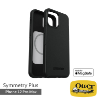 【OtterBox】iPhone 12 Pro Max 6.7吋 Symmetry Plus 炫彩幾何保護殼-黑(Made for MagSafe 認證)