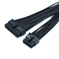16AWG Soft braid patterned cables 18 Pin+10 Pin to 24 Pin ATX PSU Power Adapter Cable for Seasonic FOCUS+ KM3 XP2 XM2 XP3