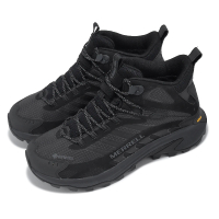【MERRELL】戶外鞋 Moab Speed 2 Mid GTX 男鞋 黑 寬楦 防水 反光 抓地 登山鞋(ML037501W)