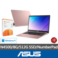 ASUS 微軟M365一年組★14吋N4500輕薄筆電(E410KA/N4500/8G/512G SSD/W11)