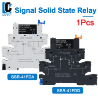 1pcs Din Rail Slim Solid State Relay SSR-41FDA DC Control AC Terminal Solid State Module SSR-41FDD DC Control DC