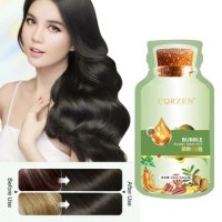 Hair Color Shampoo 200ml Natural Herbal Hair Dye Shampoo for Gary Hair Dark Brown Black for Women &amp; Men Grey Coverage
