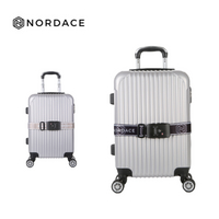 Nordace TSA海關鎖行李箱束帶 打包帶 出國旅遊必備 行李綁帶 碼鎖行李束帶-雙色可選-黑色