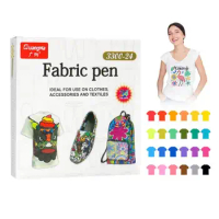 Fabric Marker,8Color Textile Marker,No Bleed Fabric Pen Vivid