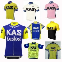 Multiple Choice Kas Men Retro Cycling Jersey Team Short Sleeves Clothing Triathlon MTB Jersey maillot ciclismo hombre