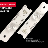 650mm 6V Tv Repair Parts For TCL 65inch TOT-65P1-12X6-3030C 12Pcs/Set Led Tv Backlight 65U6680C L65P1-CUD 65XU1600