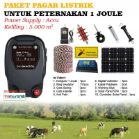 Paket smart Pagar Listrik 1 Joule Untuk 5.000 meter persegi Peternakan