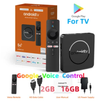 4k Smart TV Box 2GB 16GB Android TV OS AllWinner H313 2.4G/5G WiFi Android 13 Set Top Box Google Voice Control Bt Remote