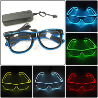 LED Glasses Neon Party Flashing Glasses EL Wire Glowing Eyewear Luminous Novelty Gift Glow Sunglasses Glow Party Supplies