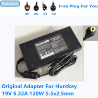 Original AC Adapter Charger For Huntkey Intel NUC GIMI 19V 6.32A 120W HDZ1201-3C HKA12019063-6C Laptop Power Supply
