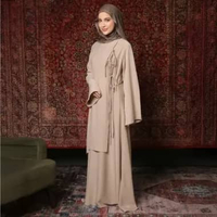 Lozy Hijab - Meera Abaya Dress (Gamis Dress Haji dan Umrah Bahan Cooltech) Warm Sand